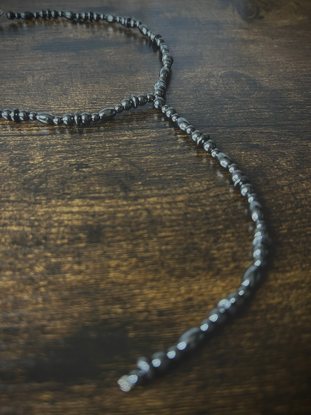 Hematite “Y” Necklace