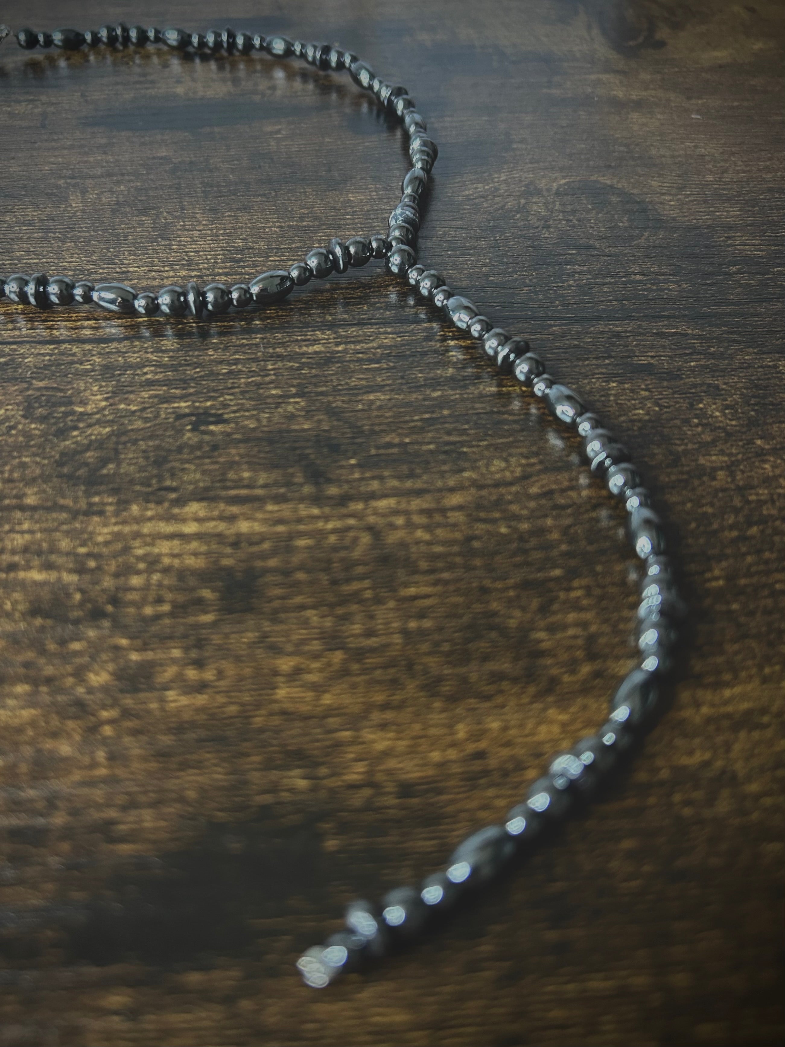 Hematite “Y” Necklace